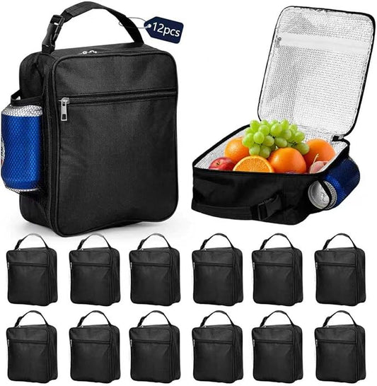 12-Pack Reusable Insulated Lunch Bags Bulk