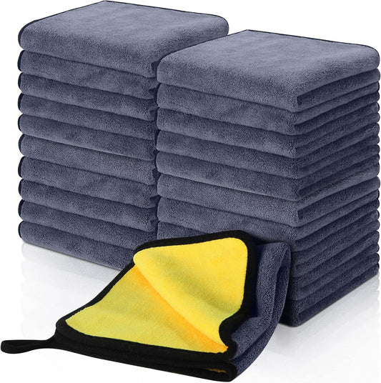 20-Pack Thick Microfiber Cleaning Towels